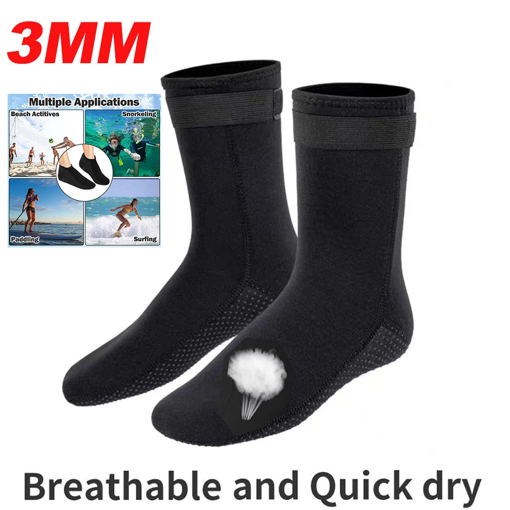 Chaussettes Néoprène Plongée 3-5mm – Surf, Plage & Mer