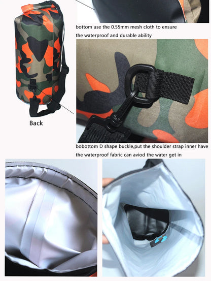 Sac Étanche Camouflage 2-30L – Plongée, Rafting & Trekking