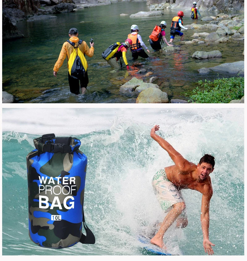 Sac Étanche Camouflage 2-30L – Plongée, Rafting & Trekking