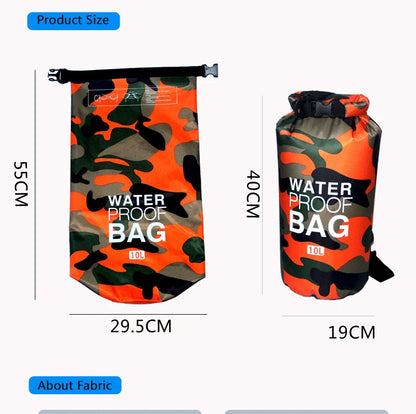 Sac Étanche Camouflage 2-30L – Plongée, Rafting & Trekking