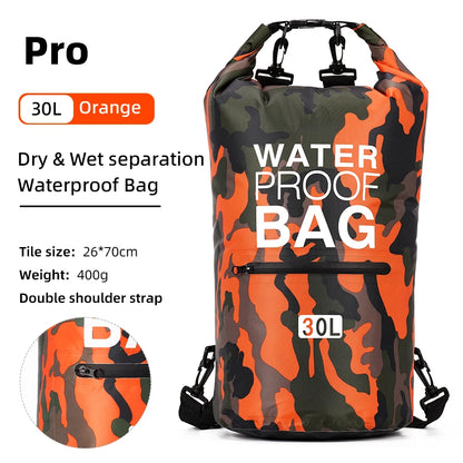 Sac À Dos Étanche 30L/15L – Kayak, Natation & Plein Air