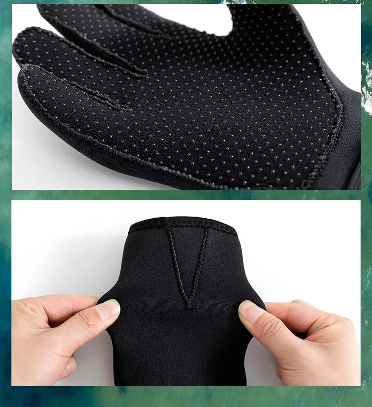 Gants Néoprène 3mm Plongée Anti-Coupures – Surf & Kayak