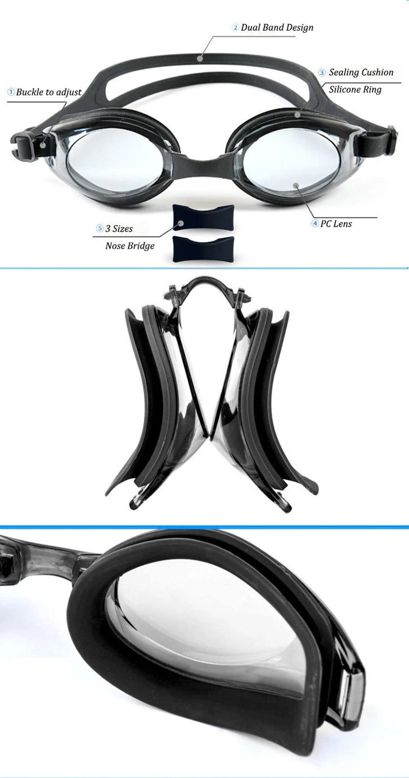 Lunettes Natation Myopie Anti-Buée UV – Hommes & Femmes