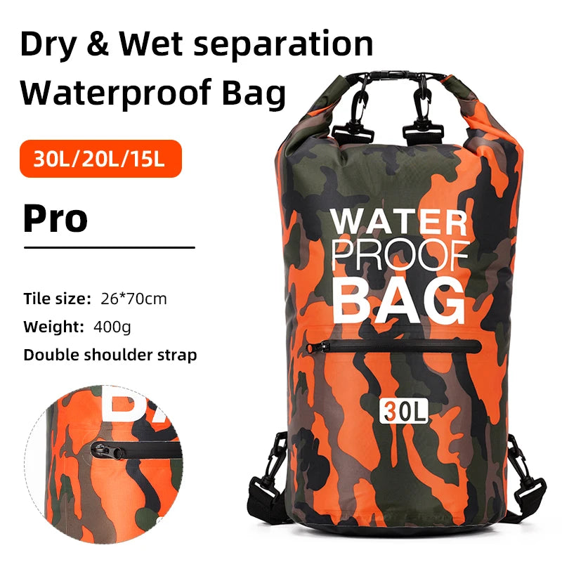 Sac À Dos Étanche 30L/15L – Kayak, Natation & Plein Air