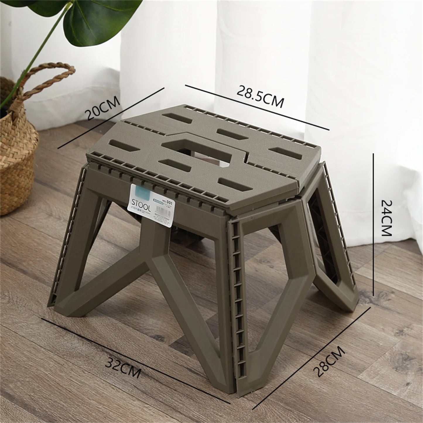 Tabouret Extérieur Pliant Portable – Solide & Multifonction