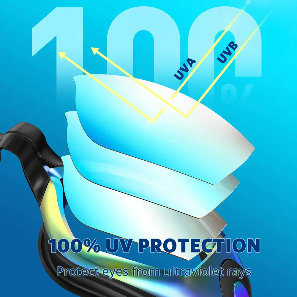 Lunettes Natation Professionnelles Anti-Buée UV – Adultes