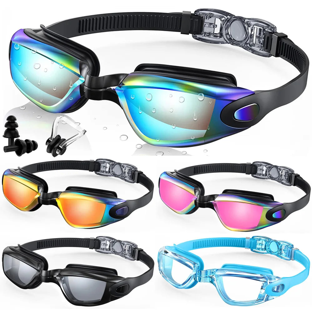 Lunettes Natation Professionnelles Anti-Buée UV – Adultes