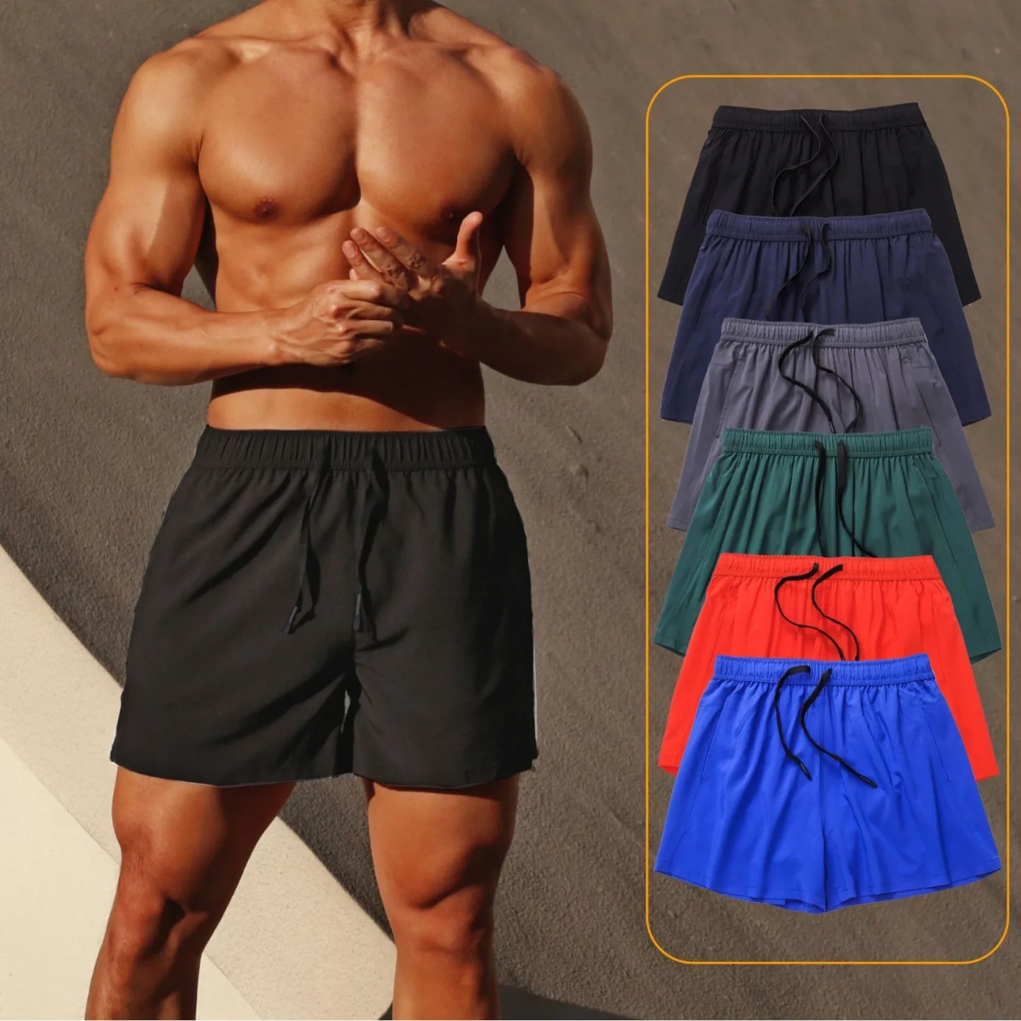 Short Sport Homme Respirant Séchage Rapide – Fitness & Plage