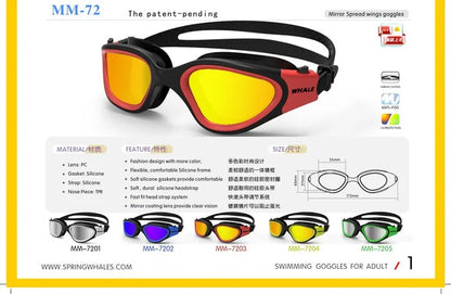 Professional Adult Anti-fog UV protection Lens Men Women Swimming Goggles Waterproof Adjustable Silicone swim Glasses in pool