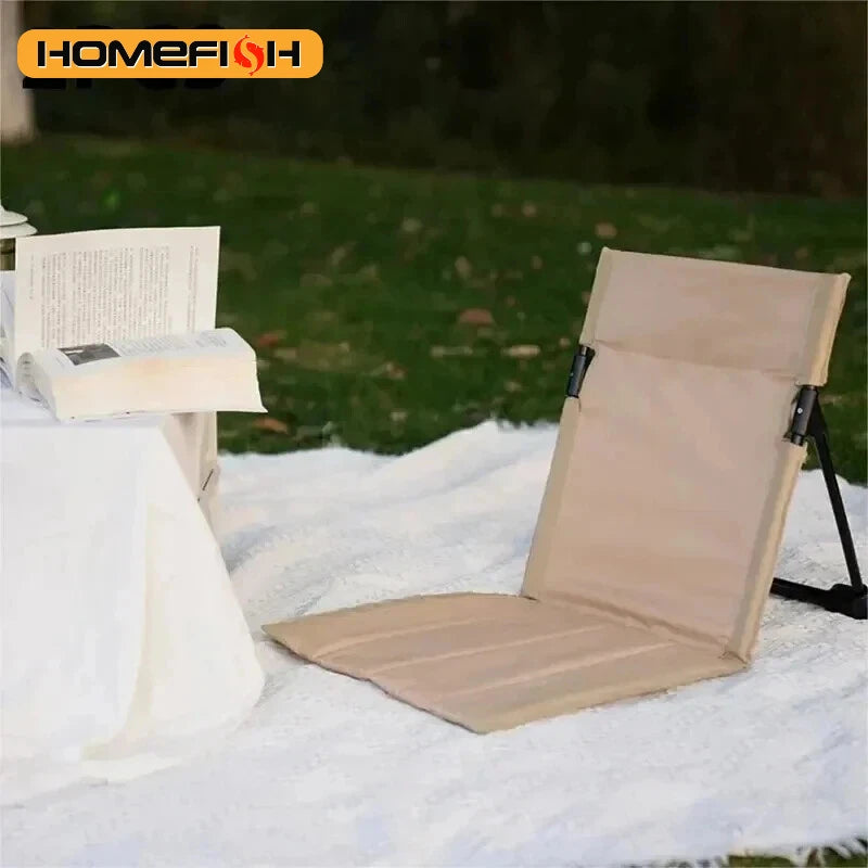 Chaise de Camping Pliable avec Coussin – Plage & Jardin
