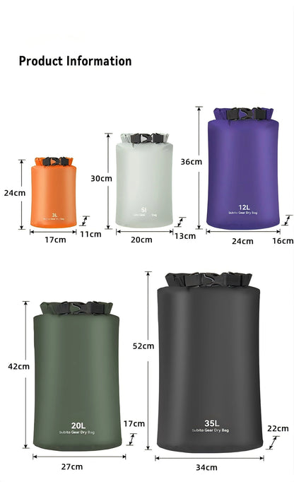 Sac Étanche Ultraléger 3L–35L – Outdoor, Natation & Kayak