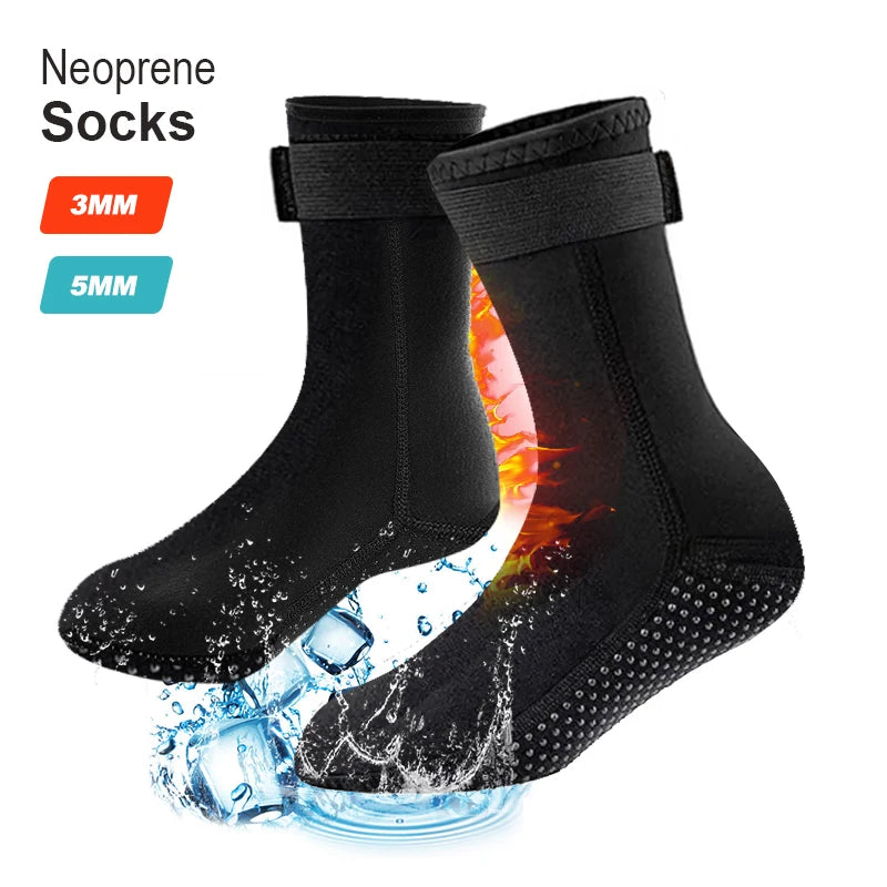 Chaussettes Néoprène Plongée 3-5mm – Surf, Plage & Mer