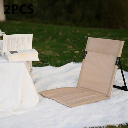 Chaise de Camping Pliable avec Coussin – Plage & Jardin