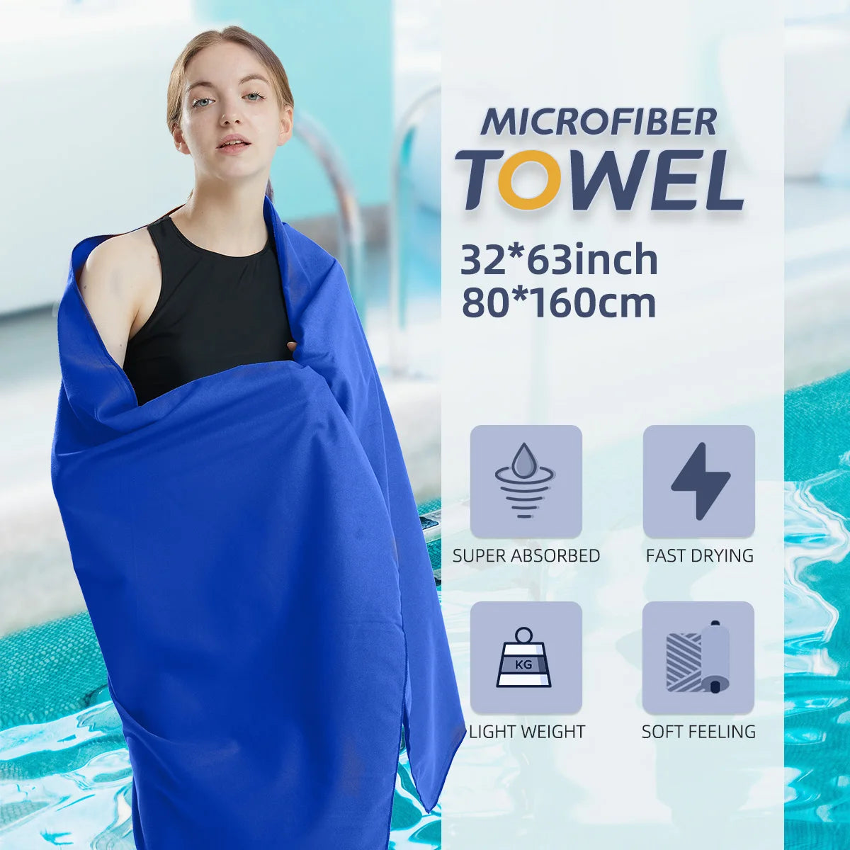 Serviette Microfibre Séchage Rapide – Plage, Yoga & Sport