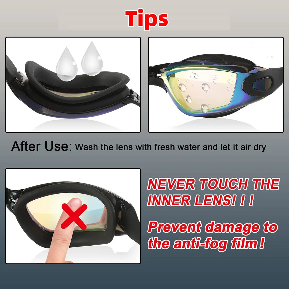Lunettes Natation Professionnelles Anti-Buée UV – Adultes