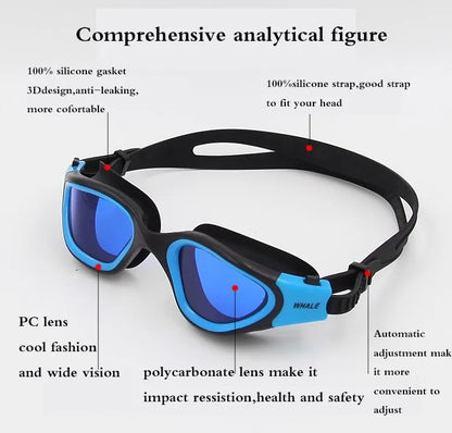 Professional Adult Anti-fog UV protection Lens Men Women Swimming Goggles Waterproof Adjustable Silicone swim Glasses in pool