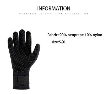 Gants Néoprène 3mm Plongée Anti-Coupures – Surf & Kayak