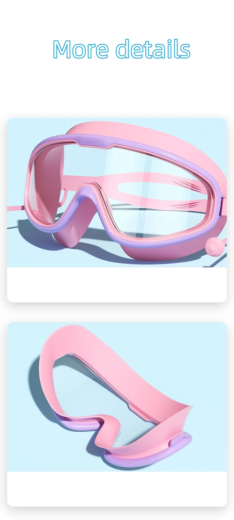 Lunettes Natation Enfant Anti-Buée UV – Grand Cadre HD