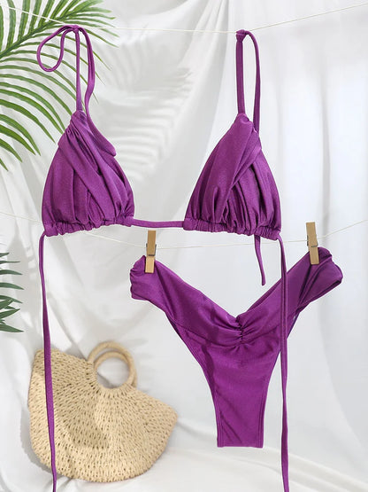 Ensemble Bikini Femme Micro Triangle – Sexy & Élégant