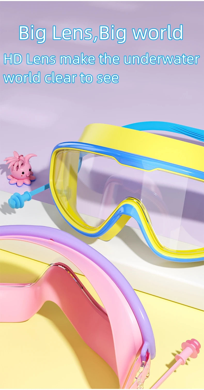 Lunettes Natation Enfant Anti-Buée UV – Grand Cadre HD