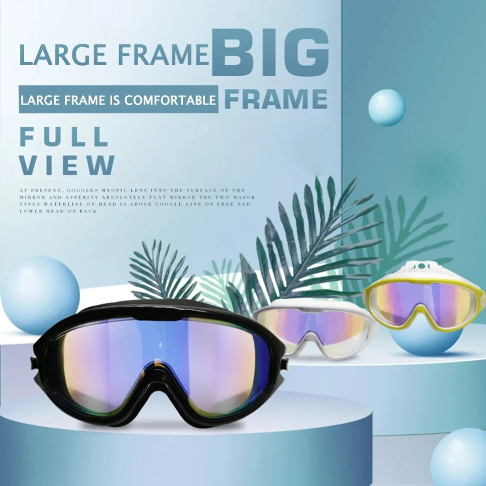 Lunettes Natation Adulte Grand Cadre – Anti-Buée & UV
