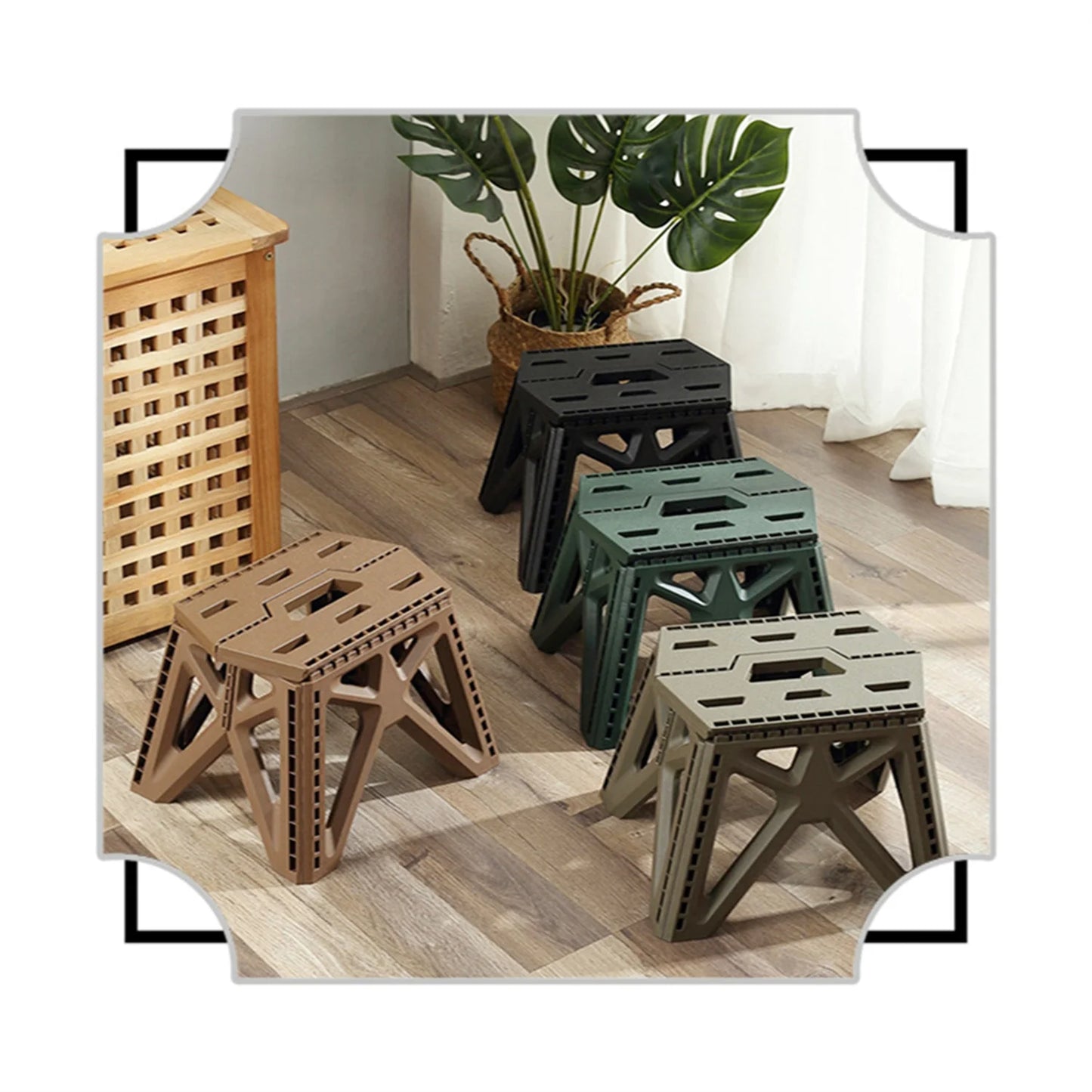 Tabouret Extérieur Pliant Portable – Solide & Multifonction