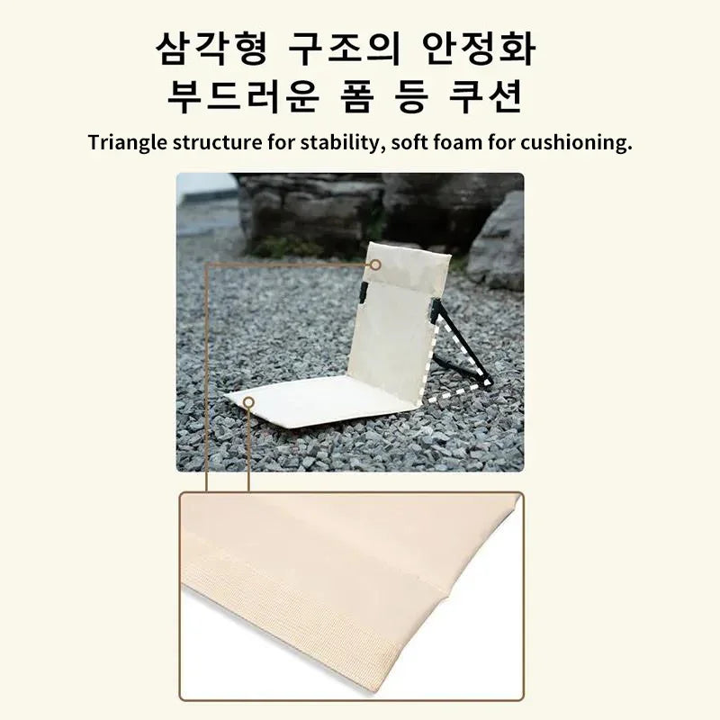 Chaise de Camping Pliable avec Coussin – Plage & Jardin