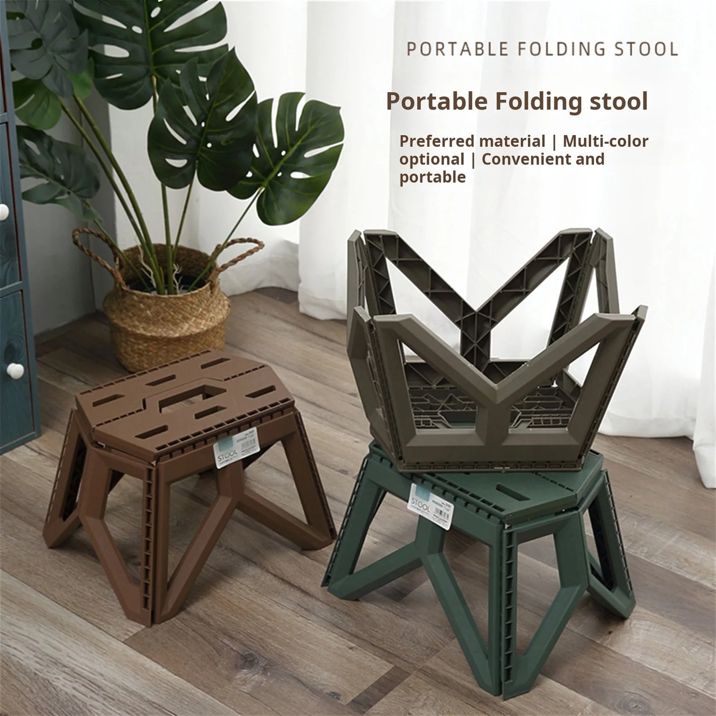 Tabouret Extérieur Pliant Portable – Solide & Multifonction