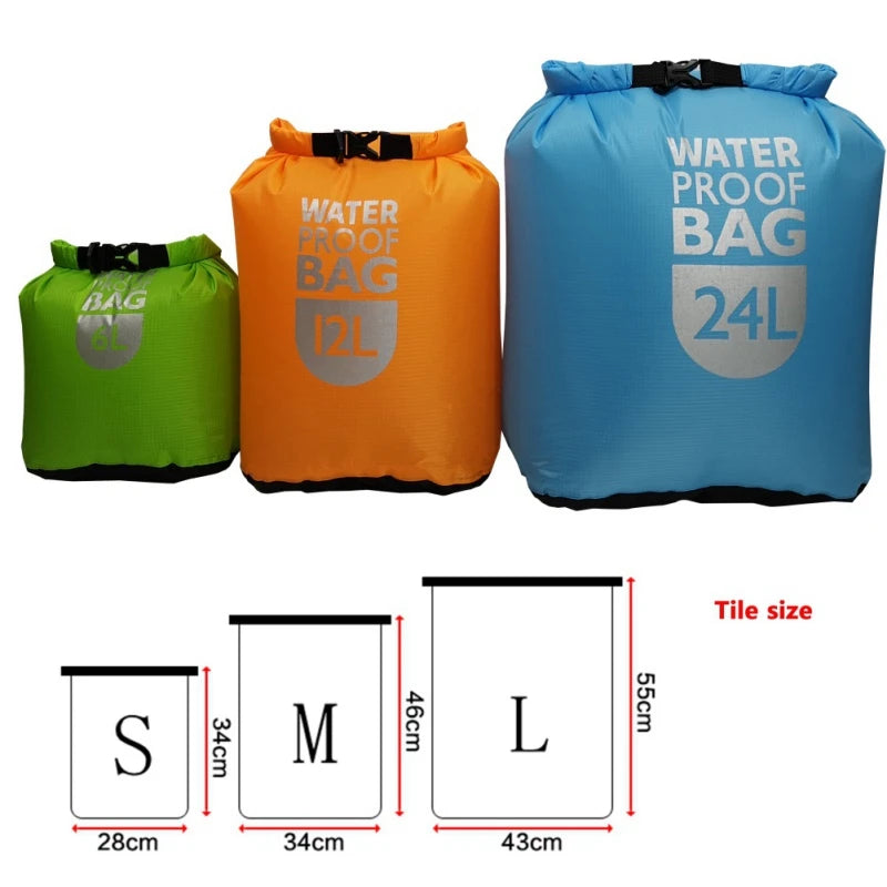 Sac Étanche 6-24L – Natation, Rafting, Kayak & Voile