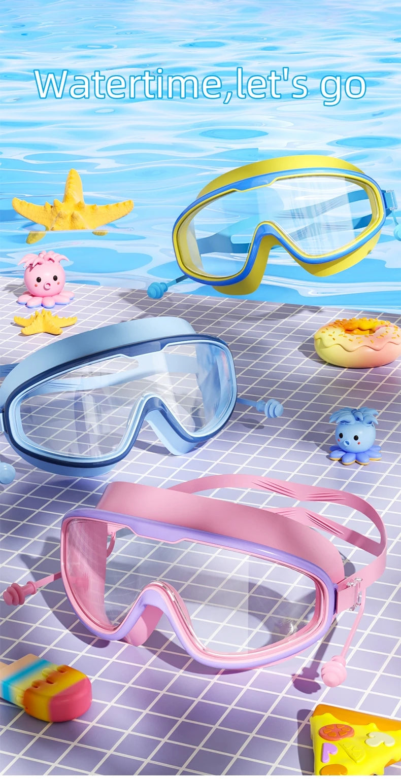 Lunettes Natation Enfant Anti-Buée UV – Grand Cadre HD