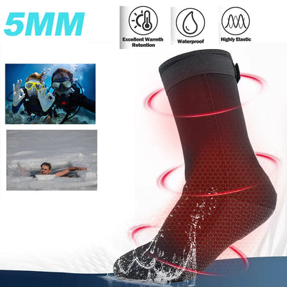 Chaussettes Néoprène Plongée 3-5mm – Surf, Plage & Mer