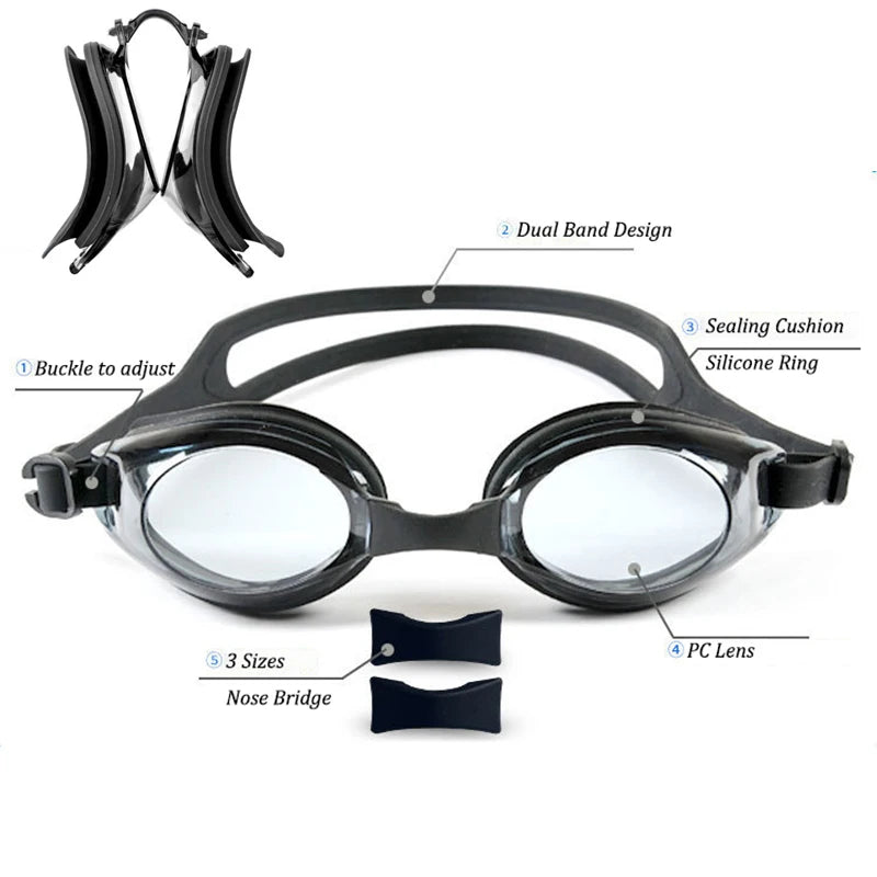 Lunettes Natation Myopie Anti-Buée UV – Hommes & Femmes