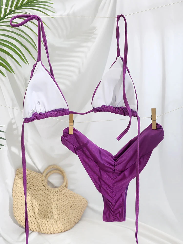Ensemble Bikini Femme Micro Triangle – Sexy & Élégant