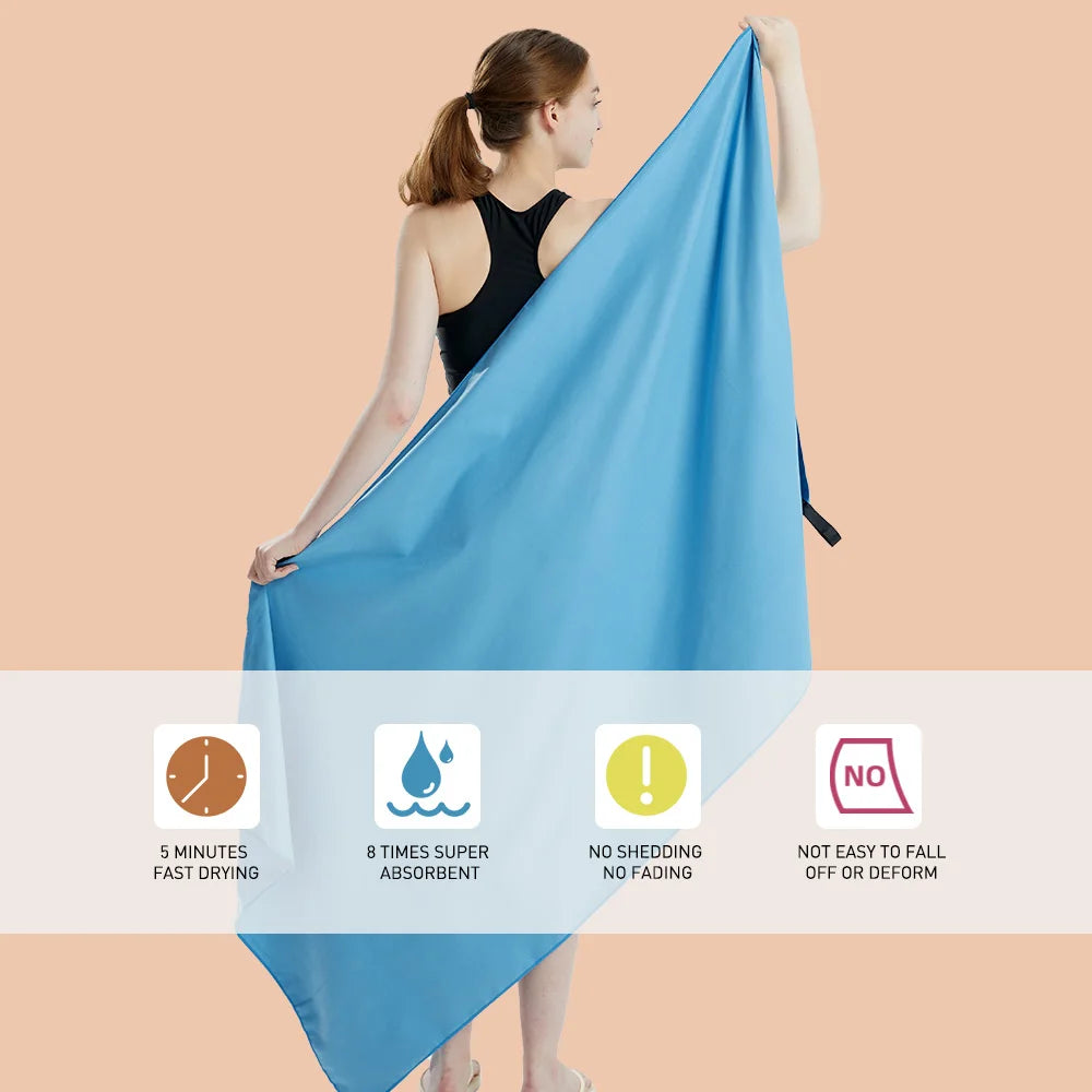Serviette Microfibre Séchage Rapide – Plage, Yoga & Sport