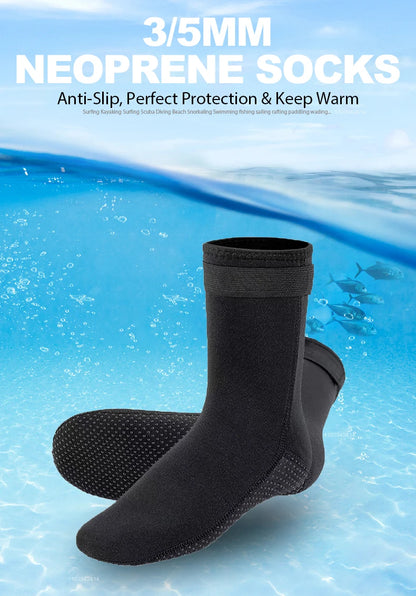 Chaussons Néoprène 5mm Surf & Plongée – Anti-Sable & Glissée