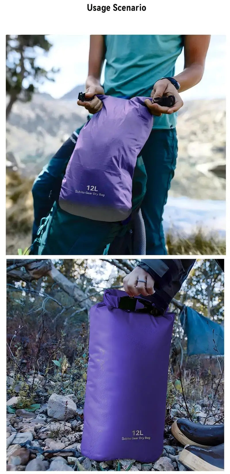 Sac Étanche Ultraléger 3L–35L – Outdoor, Natation & Kayak
