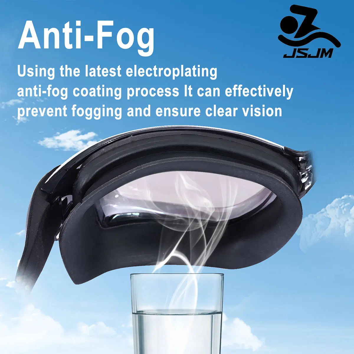 JSJM New Professional Adult Anti-fog UV Protection Lens Men Women Swimming Goggles Waterproof Adjustable Silicone Swim Glasses
